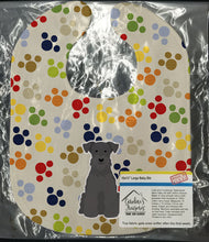 Load image into Gallery viewer, Pawprints Miniature Schanuzer Black Baby Bib BB5880BIB