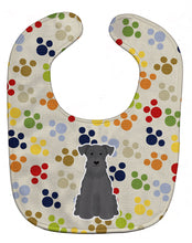 Load image into Gallery viewer, Pawprints Miniature Schanuzer Black Baby Bib BB5880BIB
