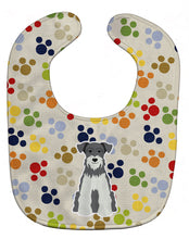 Load image into Gallery viewer, Pawprints Miniature Schanuzer Salt and Pepper Baby Bib BB5883BIB