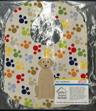 Load image into Gallery viewer, Pawprints Yellow Labrador Baby Bib BB5884BIB