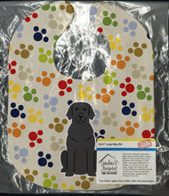 Load image into Gallery viewer, Pawprints Black Labrador Baby Bib BB5886BIB
