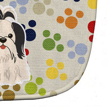 Load image into Gallery viewer, Pawprints Shih Tzu Black White Baby Bib BB5917BIB