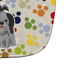 Load image into Gallery viewer, Pawprints Shih Tzu Black Silver Baby Bib BB5918BIB