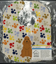 Load image into Gallery viewer, Pawprints Cocker Spaniel Red Baby Bib BB5924BIB