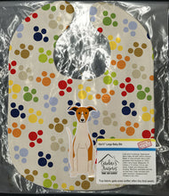 Load image into Gallery viewer, Pawprints Whippet Baby Bib BB5928BIB