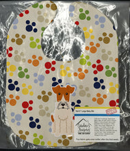 Load image into Gallery viewer, Pawprints Wire Fox Terrier Baby Bib BB5930BIB