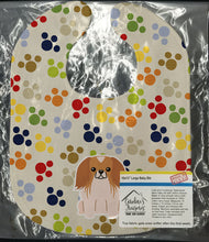 Load image into Gallery viewer, Pawprints Pekingnese Red White Baby Bib BB5932BIB