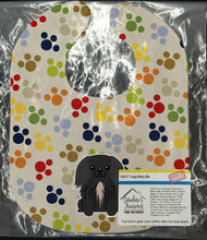 Load image into Gallery viewer, Pawprints Pekingnese Black Baby Bib BB5936BIB