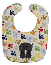 Load image into Gallery viewer, Pawprints Pekingnese Black Baby Bib BB5936BIB