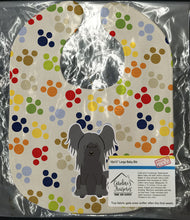 Load image into Gallery viewer, Pawprints Chinese Crested Black Baby Bib BB5941BIB