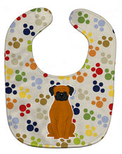 Load image into Gallery viewer, Pawprints Fawn Boxer Baby Bib BB5944BIB