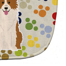 Load image into Gallery viewer, Pawprints Border Collie Red White Baby Bib BB5948BIB