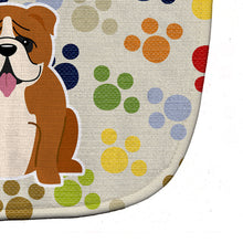 Load image into Gallery viewer, Pawprints English Bulldog Red White Baby Bib BB5949BIB