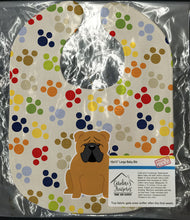 Load image into Gallery viewer, Pawprints English Bulldog Red Baby Bib BB5951BIB