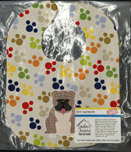 Load image into Gallery viewer, Pawprints English Bulldog Grey Brindle  Baby Bib BB5955BIB