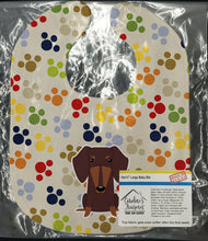 Load image into Gallery viewer, Pawprints Dachshund Chocolate Baby Bib BB5960BIB