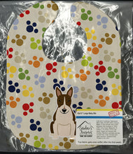 Load image into Gallery viewer, Pawprints Bull Terrier Dark Brindle Baby Bib BB5965BIB