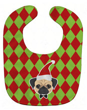 Load image into Gallery viewer, Christmas Fawn Pug Baby Bib BB5996BIB