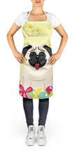 Load image into Gallery viewer, Easter Eggs Pug Cream Apron – Artist-Designed Kitchen, BBQ &amp; Craft Apron BB6004APRON