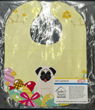 Load image into Gallery viewer, Easter Eggs Pug Cream Baby Bib BB6004BIB
