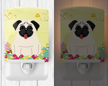 Load image into Gallery viewer, Easter Eggs Pug Cream Ceramic Night Light BB6004CNL
