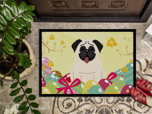 Load image into Gallery viewer, Easter Eggs Pug Cream Doormat - 18x27 Decorative Floor Mat – Indoor/Outdoor Rug with Artistic Flair BB6004MAT