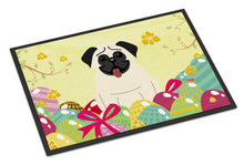 Load image into Gallery viewer, Easter Eggs Pug Cream Doormat - 18x27 Decorative Floor Mat – Indoor/Outdoor Rug with Artistic Flair BB6004MAT