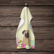 Load image into Gallery viewer, Easter Eggs Pug Brown Kitchen Towel – Artistic Dish Towel for Everyday Use BB6005KTWL
