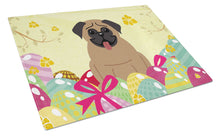Load image into Gallery viewer, Easter Eggs Pug Brown Glass Cutting Boards – Durable, Decorative Kitchen Art Large BB6005LCB