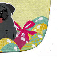 Load image into Gallery viewer, Easter Eggs Pug Black Baby Bib BB6006BIB