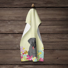 Load image into Gallery viewer, Easter Eggs Pug Black Kitchen Towel – Artistic Dish Towel for Everyday Use BB6006KTWL