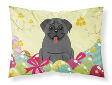 Load image into Gallery viewer, Easter Eggs Pug Black Fabric Standard Pillowcase – Artistic Decorative Front, White Back BB6006PILLOWCASE
