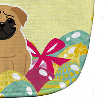 Load image into Gallery viewer, Easter Eggs Pug Brown Baby Bib BB6007BIB