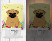 Load image into Gallery viewer, Easter Eggs Pug Brown Ceramic Night Light BB6007CNL