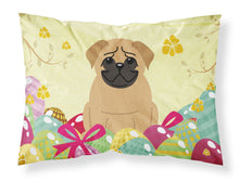 Load image into Gallery viewer, Easter Eggs Pug Brown Fabric Standard Pillowcase – Artistic Decorative Front, White Back BB6007PILLOWCASE
