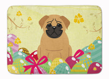 Load image into Gallery viewer, Easter Eggs Pug Brown Machine Washable Memory Foam Mat BB6007RUG