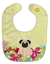 Load image into Gallery viewer, Easter Eggs Pug Fawn Baby Bib BB6008BIB