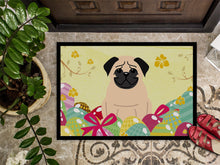 Load image into Gallery viewer, Easter Eggs Pug Fawn Doormat - 24x36 Decorative Floor Mat – Indoor/Outdoor Rug with Artistic Flair BB6008JMAT