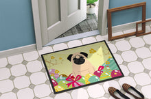 Load image into Gallery viewer, Easter Eggs Pug Fawn Doormat - 24x36 Decorative Floor Mat – Indoor/Outdoor Rug with Artistic Flair BB6008JMAT