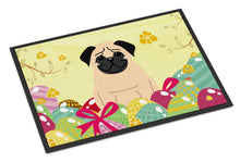 Load image into Gallery viewer, Easter Eggs Pug Fawn Doormat - 24x36 Decorative Floor Mat – Indoor/Outdoor Rug with Artistic Flair BB6008JMAT