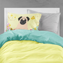 Load image into Gallery viewer, Easter Eggs Pug Fawn Fabric Standard Pillowcase – Artistic Decorative Front, White Back BB6008PILLOWCASE