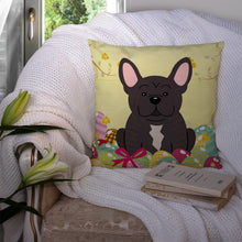 Load image into Gallery viewer, Easter Eggs French Bulldog Brindle Throw Pillow - 14x14 Decorative Pillow – Art for Your Home &amp; Patio BB6009PW1414