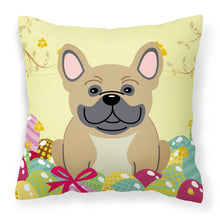 Load image into Gallery viewer, Easter Eggs French Bulldog Cream Fabric Decorative Pillow BB6010PW1818
