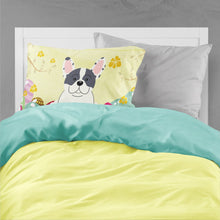 Load image into Gallery viewer, Easter Eggs French Bulldog Piebald Fabric Standard Pillowcase – Artistic Decorative Front, White Back BB6011PILLOWCASE