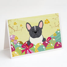 Load image into Gallery viewer, Easter Eggs French Bulldog Black White Greeting Cards -  Blank Note Cards – 8-Pack of Artist-Designed Cards with Envelopes
