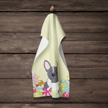 Load image into Gallery viewer, Easter Eggs French Bulldog Black White Kitchen Towel – Artistic Dish Towel for Everyday Use BB6012KTWL