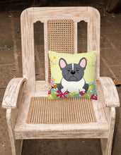 Load image into Gallery viewer, Easter Eggs French Bulldog Black White Fabric Decorative Pillow BB6012PW1818