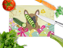 Load image into Gallery viewer, Easter Eggs French Bulldog Brown Glass Cutting Boards – Durable, Decorative Kitchen Art Large BB6013LCB