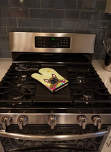 Load image into Gallery viewer, Easter Eggs French Bulldog Brown Oven Mitt BB6013OVMT