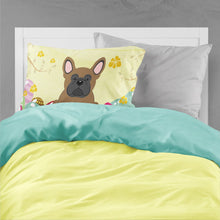 Load image into Gallery viewer, Easter Eggs French Bulldog Brown Fabric Standard Pillowcase – Artistic Decorative Front, White Back BB6013PILLOWCASE